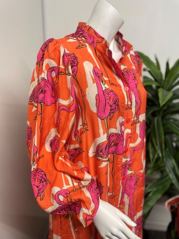 NOEN FLAMINGO PRINT DRESS